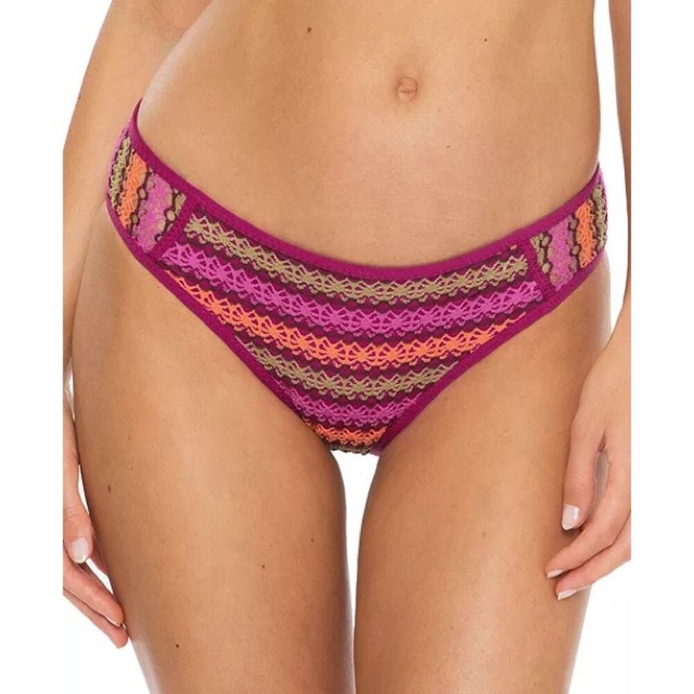 Becca Driftwood Stretch Lace Hipster Bikini Bottoms Nwot $64